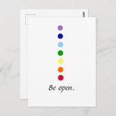 Carte Postale Être ouvert - Design Chakra simple (Devant / Derrière)