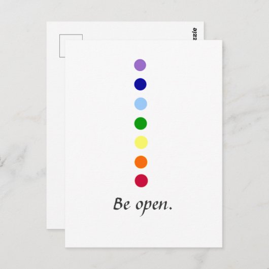 Carte Postale Être ouvert - Design Chakra simple (Devant / Derrière)