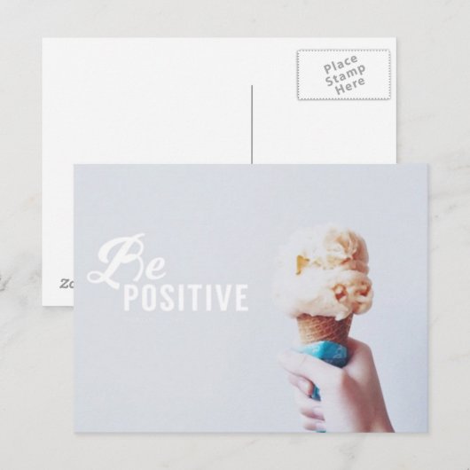 Carte Postale Être positif (Devant / Derrière)