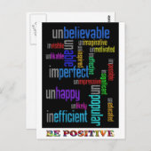 Carte Postale Être positif (Devant / Derrière)