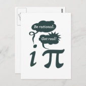 Carte Postale être rationnel ! deviens réel ! (Devant / Derrière)