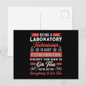Carte Postale Être Technicien De Laboratoire Science Lab Tech (Devant / Derrière)