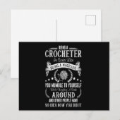 Carte Postale Être un crocheteur étant un magicien (Devant / Derrière)