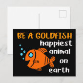 Carte Postale Être un poisson rouge Citation de motivation de fo (Devant / Derrière)