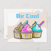 Carte Postale être une glace cool (Devant / Derrière)