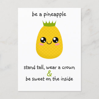 Carte Postale Être une motivation ananas
