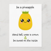 Carte Postale Être une motivation ananas (Devant)
