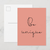 Carte Postale Être une police noire unique (Devant / Derrière)