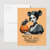 Carte Postale Être une sorcière est le meilleur compliment ce so (Devant / Derrière)