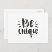 Carte Postale Être unique (Devant / Derrière)