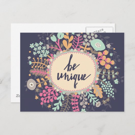 Carte Postale Être unique (Devant / Derrière)