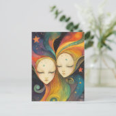 Carte Postale Êtres d'énergie extragalactique Entités lumineuses (Debout devant)