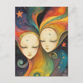 Carte Postale Êtres d'énergie extragalactique Entités lumineuses (Devant)