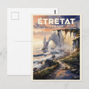 Carte Postale Étretat France Voyage Vintage