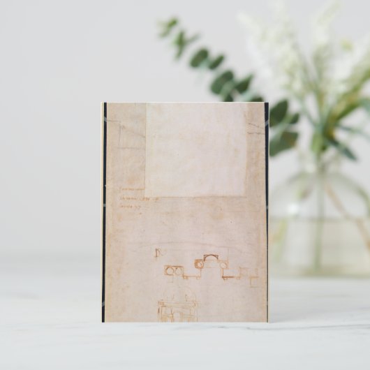 Carte Postale Étude architecturale avec notes (Debout devant)