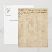 Carte Postale Étude architecturale avec notes (Devant / Derrière)