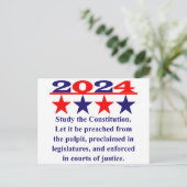 Carte Postale Étude De La Constitution - Citation Politique (Debout devant)