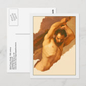 Carte Postale Étude de la figure masculine par Giuseppe Bezzuoli (Devant / Derrière)