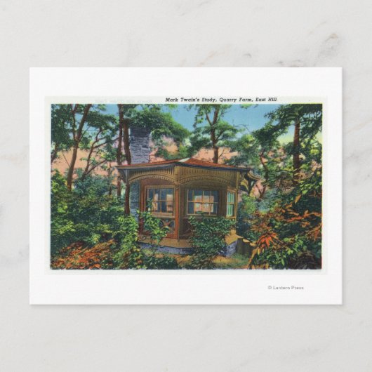 Carte Postale Étude de Mark Twain à Quarry Farm, East Hill (Devant)