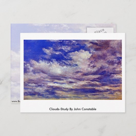 Carte Postale Étude de nuages par John Constable (Devant / Derrière)