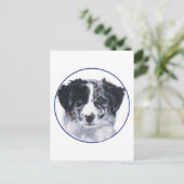 Carte Postale Étude de tête de Border Collie (Debout devant)