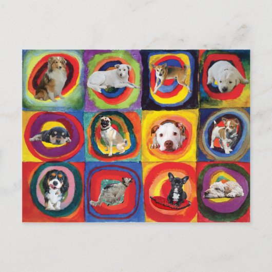Carte Postale Étude des chiens (Devant)