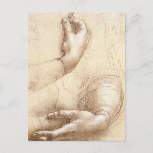 Carte Postale Étude des mains (Devant)