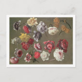 Carte Postale Étude des pivoines (huile sur toile) (Devant)