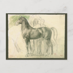 Carte Postale Étude d'un cheval par Edgar Degas, Art Vintage
