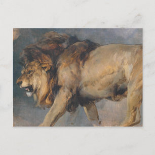 Carte Postale Étude d'un lion (par Edwin Henry Landseer)