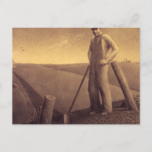 Carte Postale Étude pour Au printemps, 1939 par Grant Wood