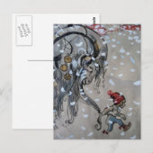 Carte Postale Étude pour Julbacken (Bouquetin de Yule) 1911 (Devant / Derrière)