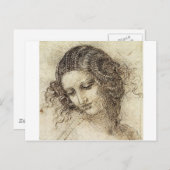 Carte Postale Étude pour le chef de Leda (Devant / Derrière)