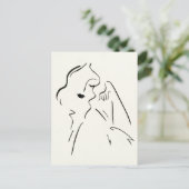 Carte Postale Étude simple - Croquis d'une dame (Debout devant)