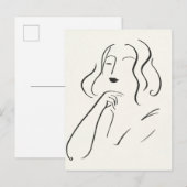 Carte Postale Étude simple - Esquisse d'une femme (Devant / Derrière)