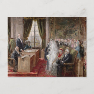 Carte Postale Étude sur le mariage civil