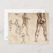Carte Postale Études anatomiques (Devant / Derrière)