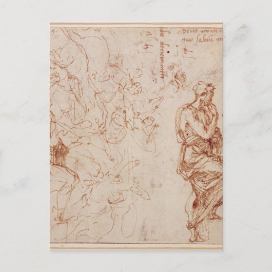 Carte Postale Études de la figure pour une femme (Devant)