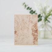 Carte Postale Études de la figure pour une femme (Debout devant)