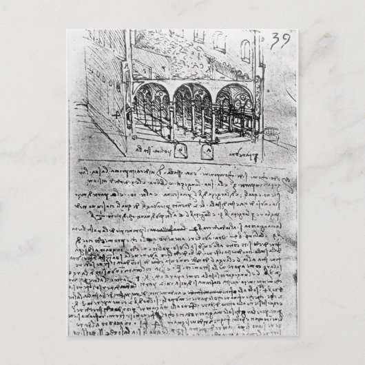 Carte Postale Études pour les écuries (Devant)