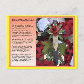 Carte Postale Études sociales, Histoire, Jour du Souvenir