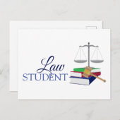 Carte Postale Étudiant en droit (Devant / Derrière)