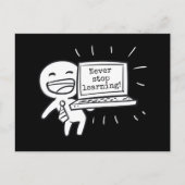 Carte Postale Étudiant en informatique ne cesse jamais d'apprend (Devant)