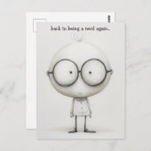 Carte Postale Étudiant nerd (Devant / Derrière)