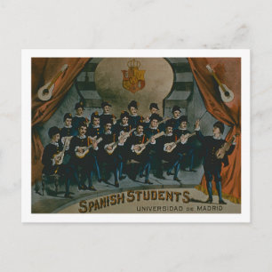 Carte Postale 'Etudiants espagnols, Université de Madrid' (coule