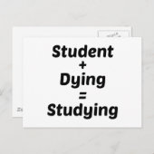 Carte Postale Étudier (Devant / Derrière)