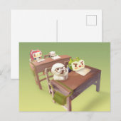 Carte Postale Étudier dur (Devant / Derrière)