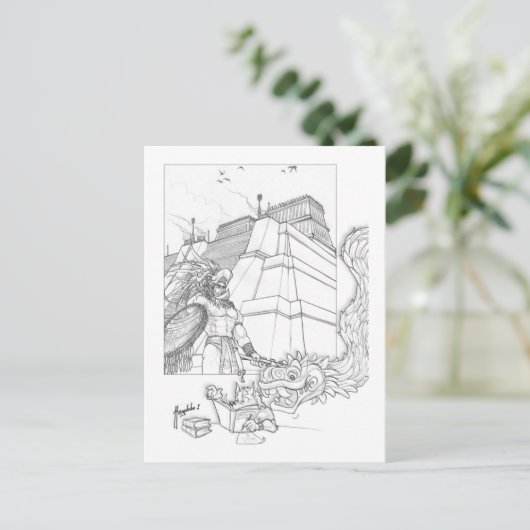 Carte Postale Étudier les Aztèques (Debout devant)