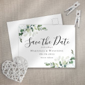 Carte Postale Eucalyptus Aquarelle Mariage Enregistrer La Date
