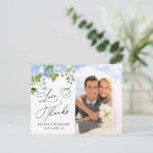Carte Postale Eucalyptus Aquarelle Mariage Merci photo (Debout devant)